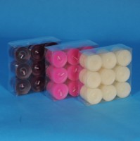 9704 Coloured Tealights in Polycarbonate Cups (Pack of 18)