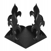 088B 3.25" (82mm) square fleur-de-lys candleholder