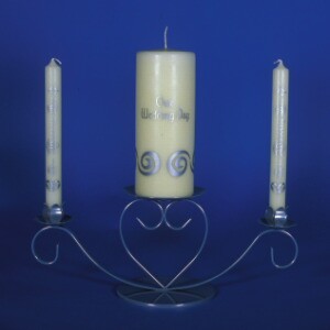 052 Heart Tapered Unity Candle Stand