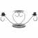 052 Heart Tapered Unity Candle Stand 052 Heart Tapered Unity Candle Stand